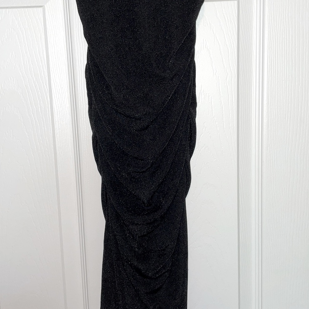 High Neck Open Back Ruched Dress - Picture 5 of 7